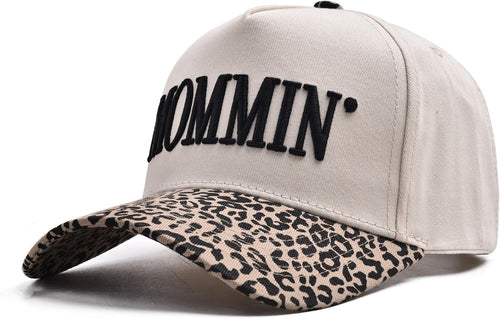 Mommin Trucker Hat for Women and Men, Embroidered Mom Baseball Cap, Adjustable Canvas Snapback