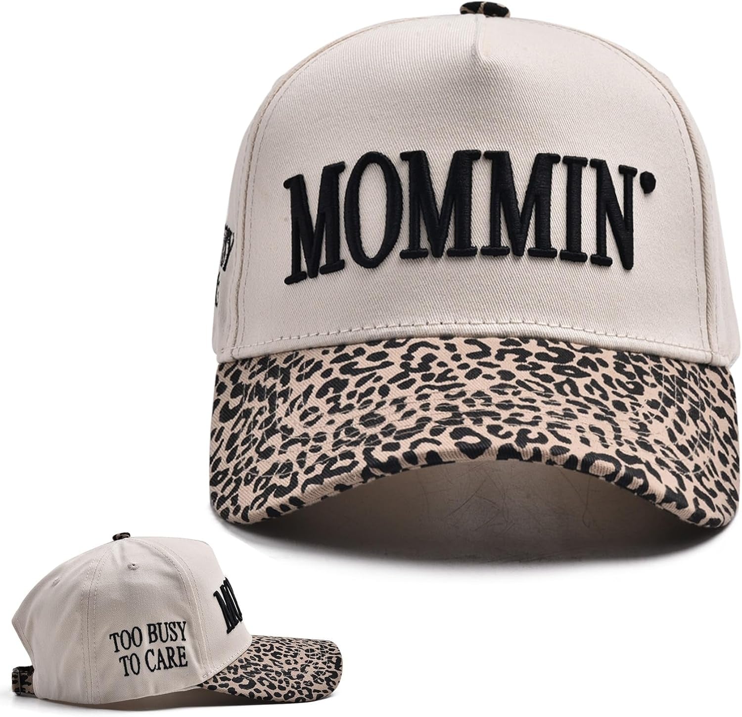Mommin Trucker Hat for Women and Men, Embroidered Mom Baseball Cap, Adjustable Canvas Snapback